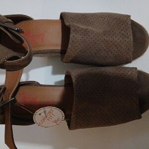 JellyPop Brown Perforated Sandals